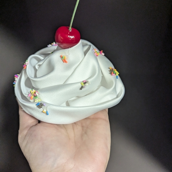 New whip cream sprinkles Cherry 🍒 headpiece clip costume Halloween adult child - Picture 6 of 6